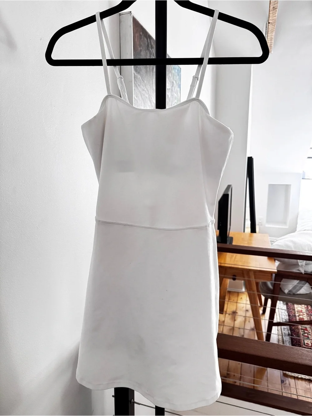 ALO Yoga White Tennis Dress with Built-In Onesie